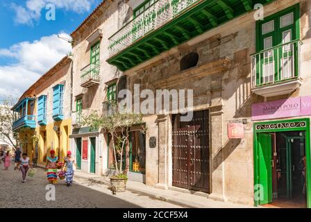 Havana, shopping street, Cuba Stock Photo