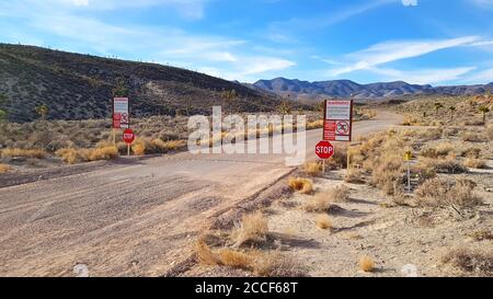 Entrance to Area 51, United States Air Force facility, Nevada USA Stock ...