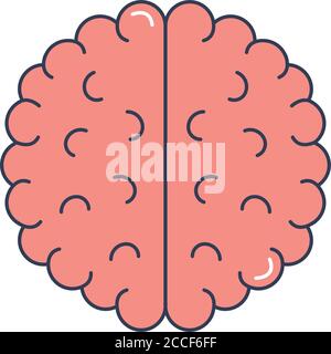 brain human organ line and fill style Stock Vector Image & Art - Alamy