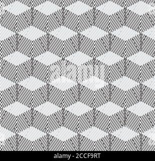 Seamless texture with outline gray geometric forms(cube) Stock Vector