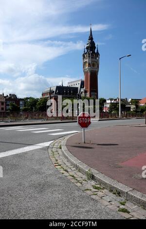 France Calais town hall Stock Photo