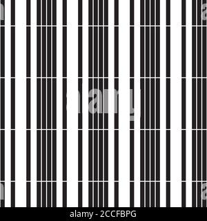 Seamless pattern with vertical black segments Stock Vector