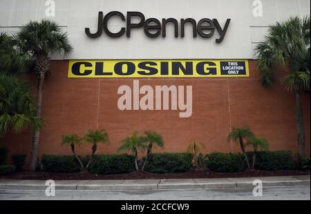 Orlando, United States. 21st Aug, 2020. A JCPenney store that is in the process of closing after the department store chain filed for Chapter 11 bankruptcy protection three months ago, is seen at Fashion Square Mall. Amazon has been in talks with the largest mall owner in the U.S. to convert stores formerly or currently occupied by J.C. Penney Co. and Sears Holdings Corp. into Amazon distribution hubs. Credit: SOPA Images Limited/Alamy Live News Stock Photo