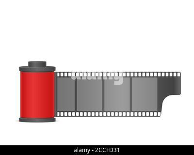 Camera photo film container on a white background. Vector illustration  Stock Photo - Alamy