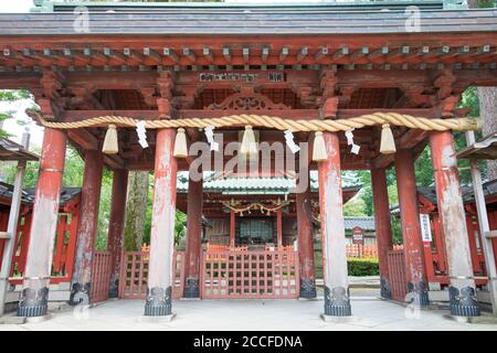 Kanazawa, Japan - Ozaki Shrine in Kanazawa, Ishikawa, Japan. The shrine is dedicated to both Tokugawa Ieyasu and Maeda Toshitsune. Stock Photo