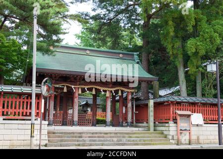 Kanazawa, Japan - Ozaki Shrine in Kanazawa, Ishikawa, Japan. The shrine is dedicated to both Tokugawa Ieyasu and Maeda Toshitsune. Stock Photo