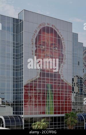 A nine-story mural of author and activist James Baldwin will posted on the side of the Ten-O-One office building  in the Roosevelt Row Arts District i Stock Photo