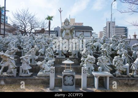 Osaka, Japan - Forty-seven Ronin Statues at Kissho-ji Temple in