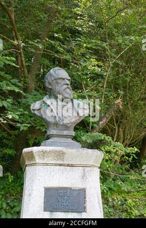 Siebold Statue at Site of the Former Siebold Residence in Nagasaki, Japan. Philipp Franz Balthasar von Siebold (1796-1866) was a German physician. Stock Photo