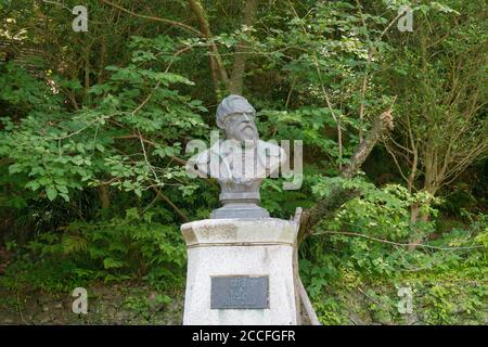 Siebold Statue at Site of the Former Siebold Residence in Nagasaki, Japan. Philipp Franz Balthasar von Siebold (1796-1866) was a German physician. Stock Photo