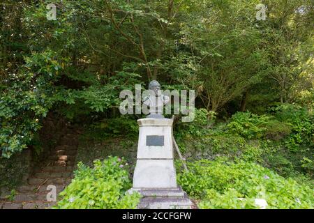 Siebold Statue at Site of the Former Siebold Residence in Nagasaki, Japan. Philipp Franz Balthasar von Siebold (1796-1866) was a German physician. Stock Photo