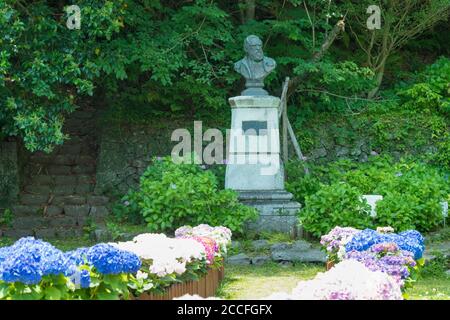 Site of the Former Siebold Residence in Nagasaki, Japan. Philipp Franz Balthasar von Siebold (1796-1866) was a German physician, botanist. Stock Photo