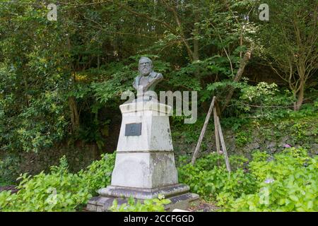 Siebold Statue at Site of the Former Siebold Residence in Nagasaki, Japan. Philipp Franz Balthasar von Siebold (1796-1866) was a German physician. Stock Photo