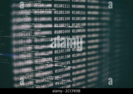 Programming code abstract technology background of software developer and Computer script. Stock Photo