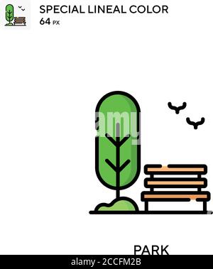 Park Special lineal color icon. Illustration symbol design template for ...
