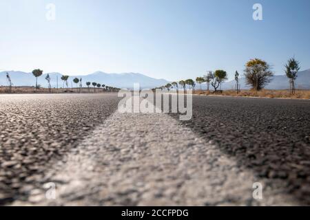 Asphalt Road background, Travel Concept Stock Photo