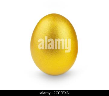 Golden egg isolated on at the background Stock Photo
