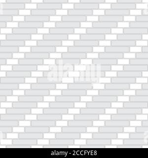 Brickwork texture seamless pattern. Decorative appearance of Gothic brick bond. Ladder masonry design. Seamless monochrome vector illustration. Stock Vector