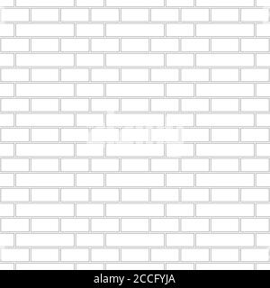 Brickwork texture seamless pattern. Simple appearance of Holland brick bond. Traditional masonry design. Seamless monochrome vector illustration. Stock Vector