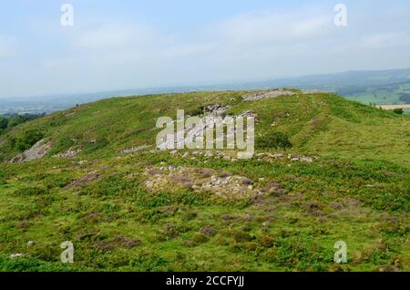 Y Garn Fach Iron Age HIll fort with Bronze Age origin Garn Goch Black Mountain Brecon Beacons National Park Carmarthenshire Wales UK Stock Photo