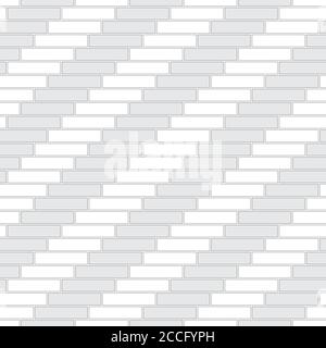 Brickwork texture seamless pattern. Decorative appearance of Stretcher brick bond. Quarterl ladder masonry design. Seamless vector illustration. Stock Vector