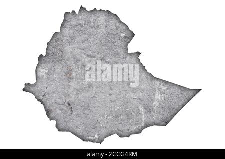 Map of Ethiopia on weathered concrete Stock Photo - Alamy