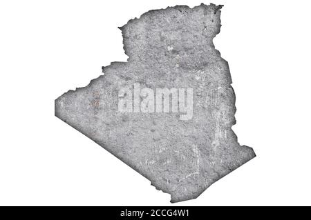 Map of Algeria on weathered concrete Stock Photo - Alamy