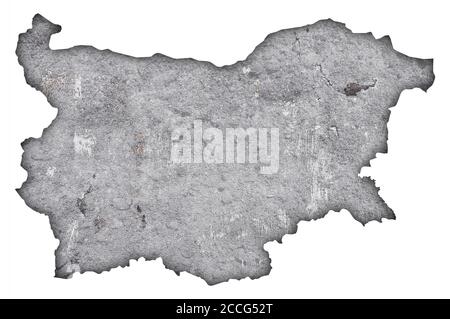 Map of Bulgaria on weathered concrete Stock Photo - Alamy