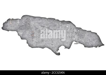 Map of Jamaica on weathered concrete Stock Photo - Alamy