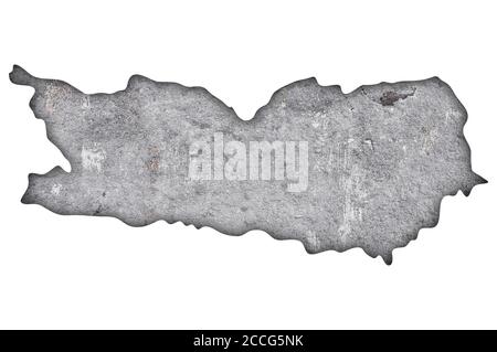 Map of Carinthia on weathered concrete Stock Photo - Alamy
