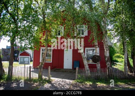 Red House in Vitte, Hiddensee Island Stock Photo