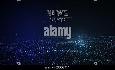 Business inteligence technology background. Binary code algorithms deep learning. Virtual reality analysis. Data science learning machine. Artificial Stock Vector