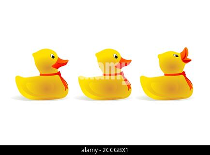 Bath duck ducklings. - vector illustration Stock Vector