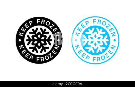 Keep frozen food label vector Stock Vector Image & Art - Alamy