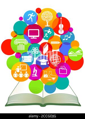 Learning icon set - vector illustration Stock Vector