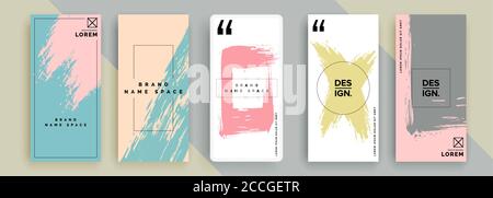 Trendy editable template for social networks stories, vector illustration. Design backgrounds for social media. Stock Vector