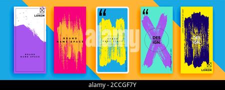 Trendy editable template for social networks stories, vector illustration. Design backgrounds for social media. Stock Vector