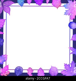 Autumn leaves frame. Vector illustration Stock Vector