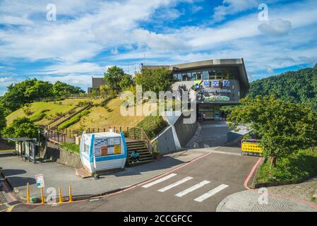 August 18, 2020: Maokong gondola station, the terminal station of the Maokong Gondola of the Taipei Rapid Transit System, located in the middle of mao Stock Photo