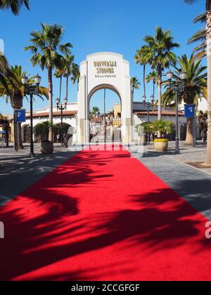 Universal Studios entrance gate in Hollywood Stock Photo