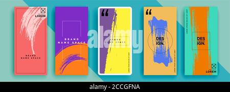 Trendy editable template for social networks stories, vector illustration. Design backgrounds for social media. Stock Vector