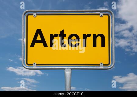 Ortstafel Artern, Thüringen, Deutschland | Place name sign Artern ...