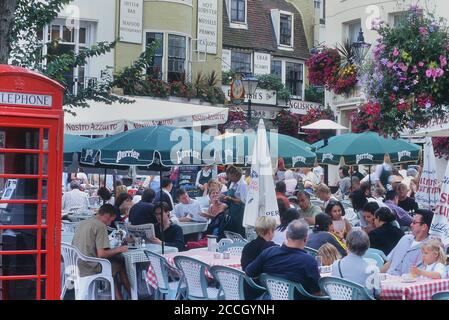 East St cafes / restaurants, Brighton, East Sussex, England, UK. Circa 1990's Stock Photo