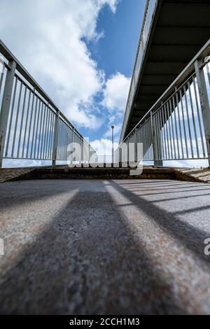 Low angle view of a road foot bright in West Sussex. Stock Photo