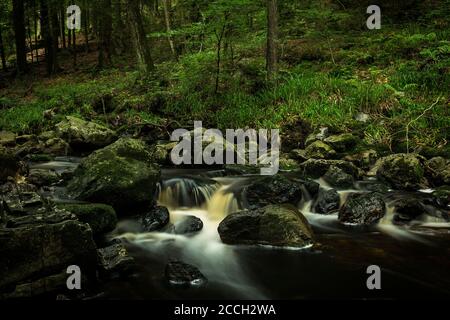 Beautiful waterfall landscape in Belgium Stock Photo