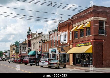 Buildings in downtown Grinnell Stock Photo