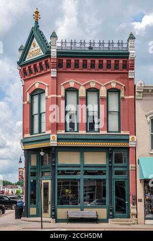 Buildings in downtown Grinnell Stock Photo