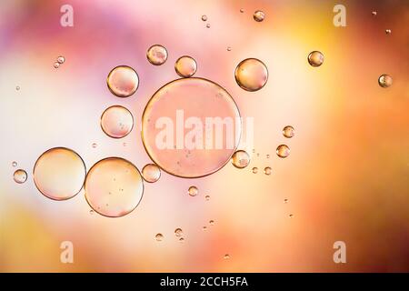 Artistic, abstract and colorful bubbles in water Stock Photo
