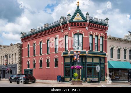 Buildings in downtown Grinnell Stock Photo