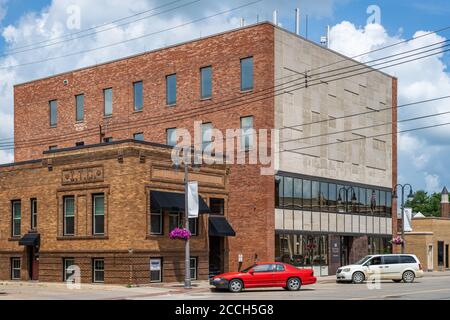 Buildings in downtown Grinnell Stock Photo